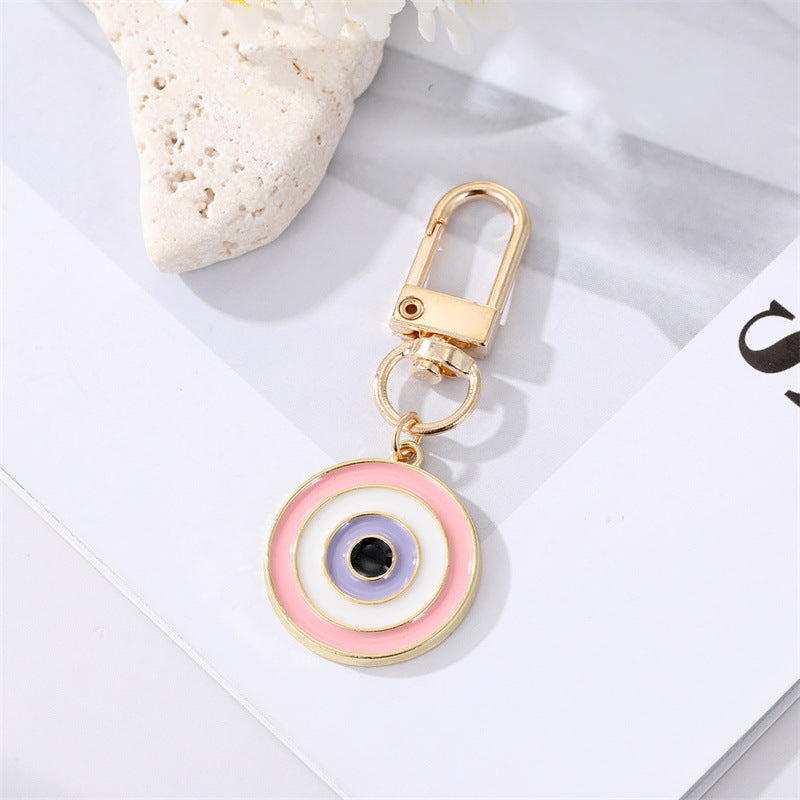 Wholesale Irregular Devil's Eye Metal Keychains